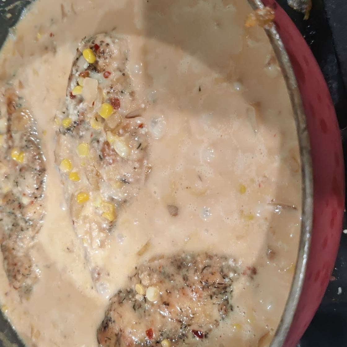 Garlic Butter Creamed Corn Chicken