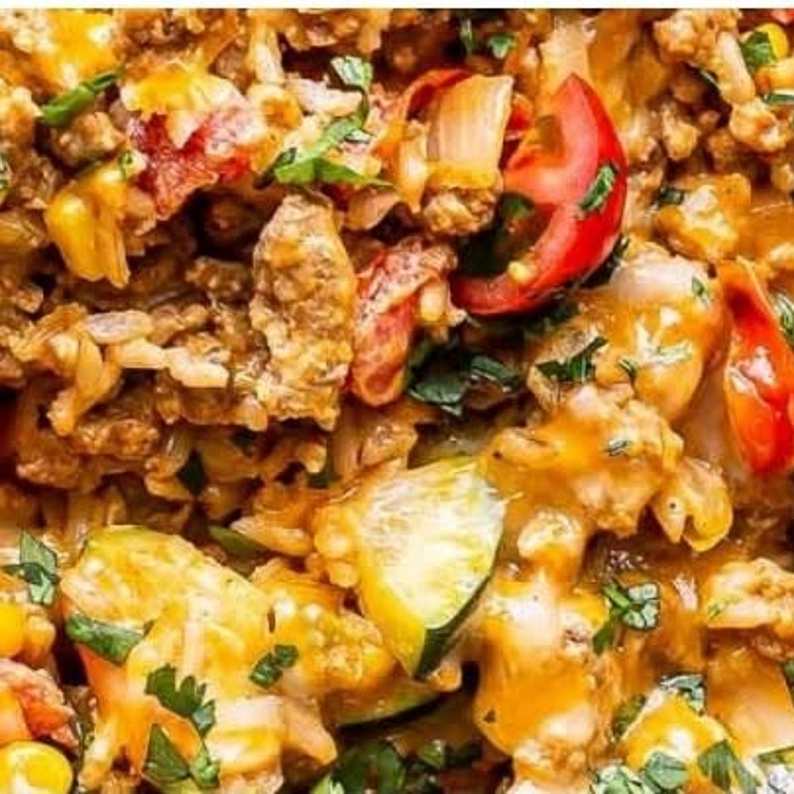 Southwest Turkey, Vegetable & Rice Skillet