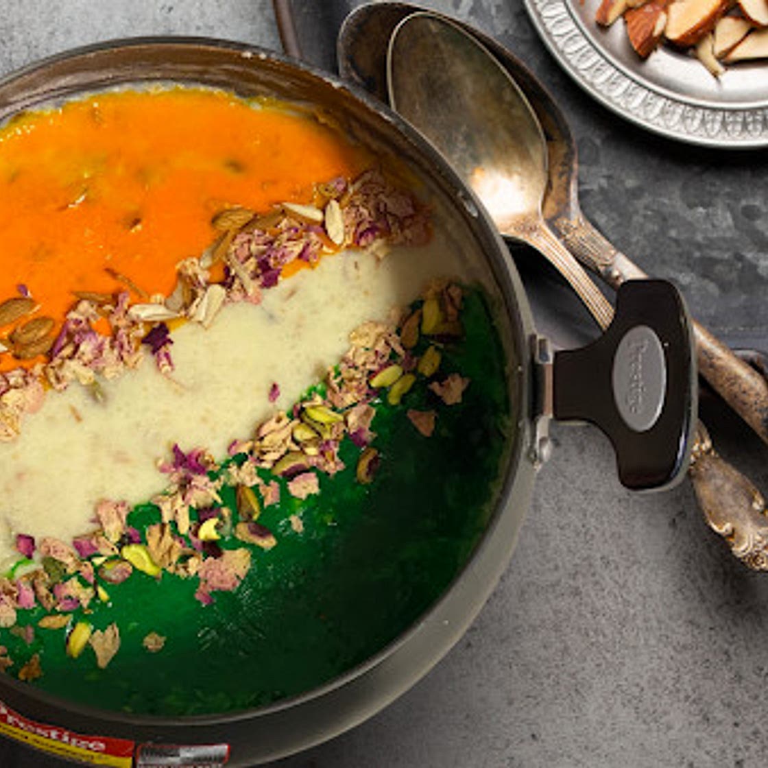 Tricolour Rice Kheer Dessert Recipe