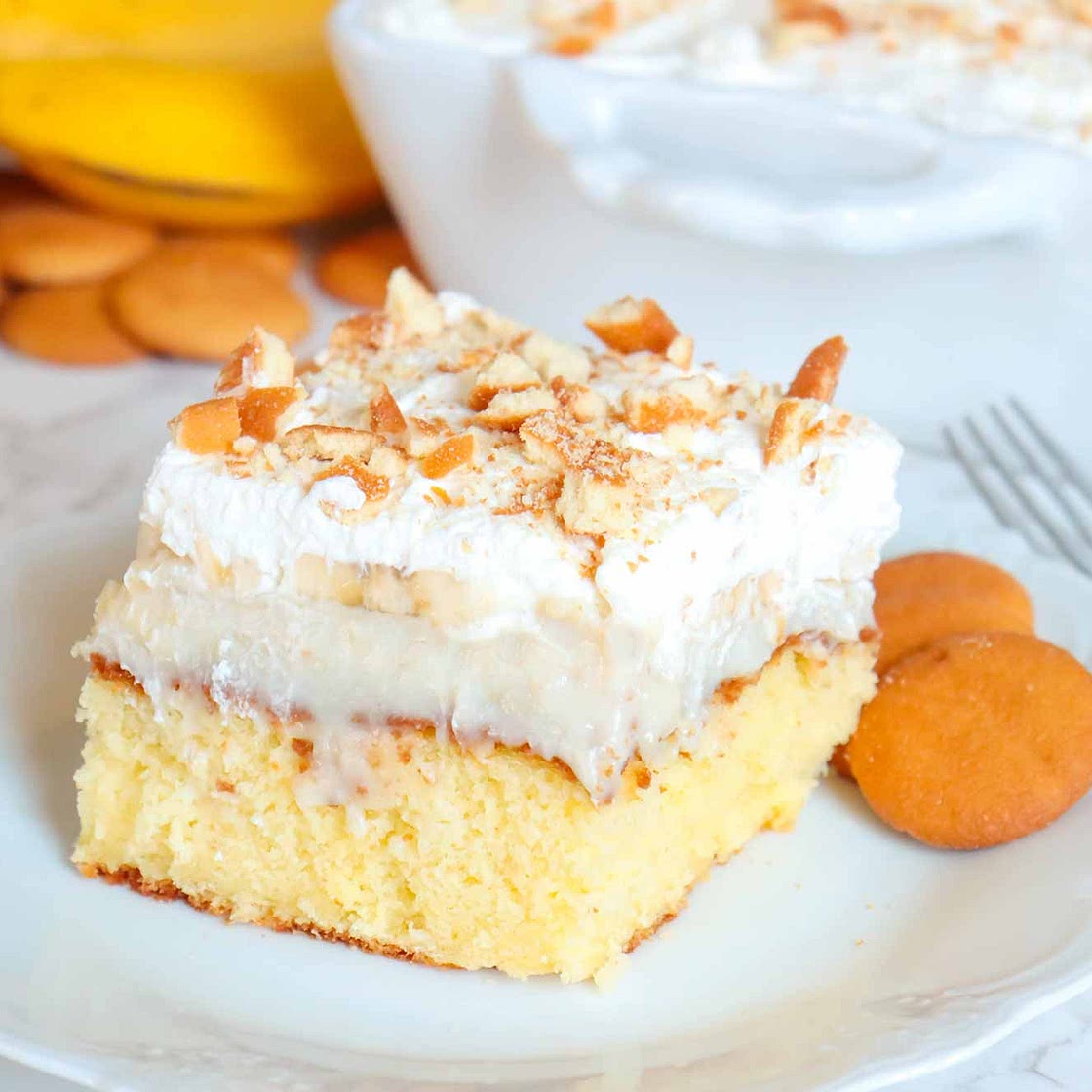 Banana Cream Pie Poke Cake
