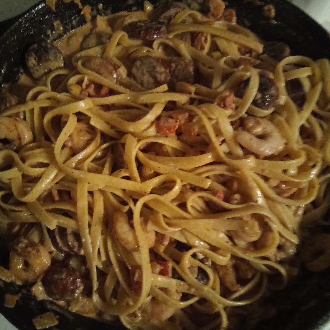 Cajun Shrimp and Sausage Pasta