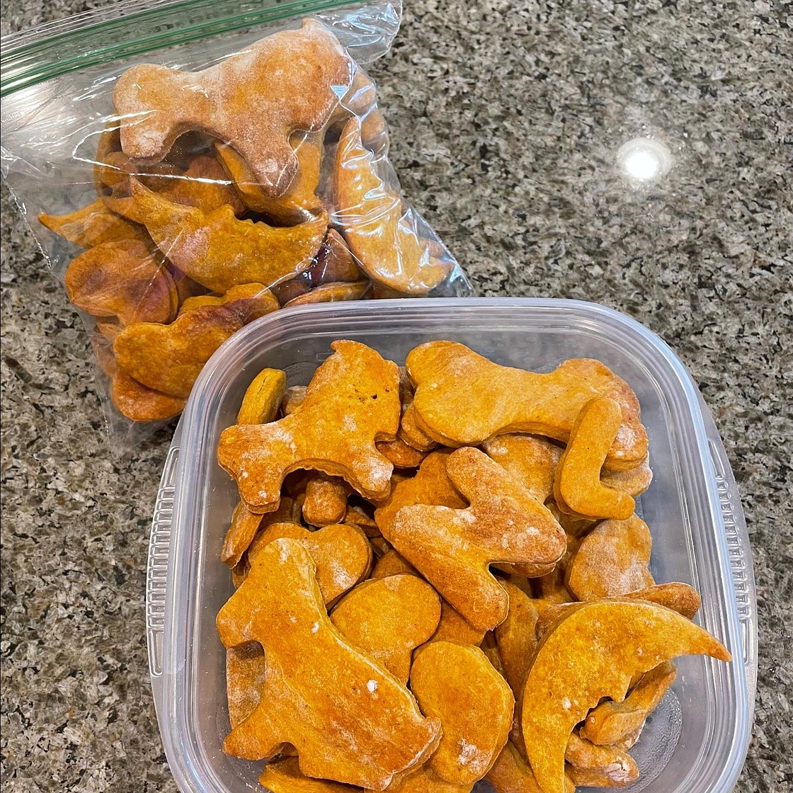 Peanut Butter and Pumpkin Dog Treats