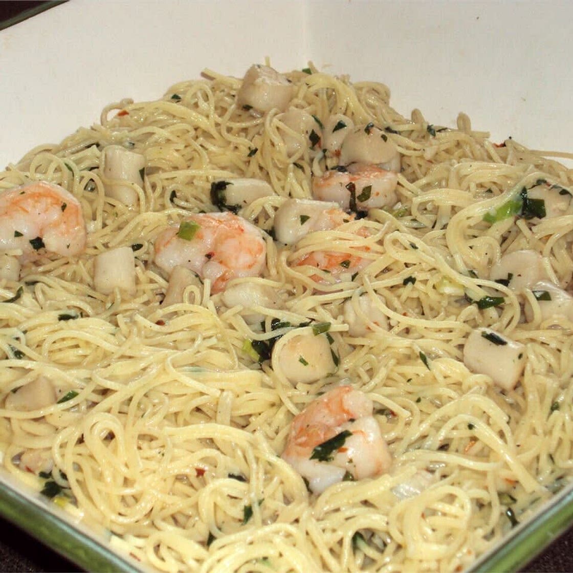 Sea Scallops and Angel Hair Pasta
