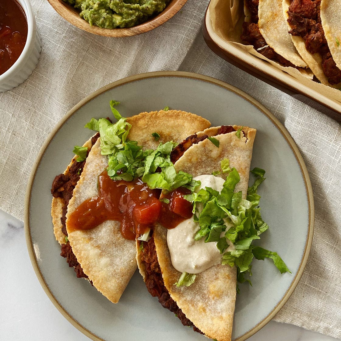 Crispy Lentil Walnut Tacos