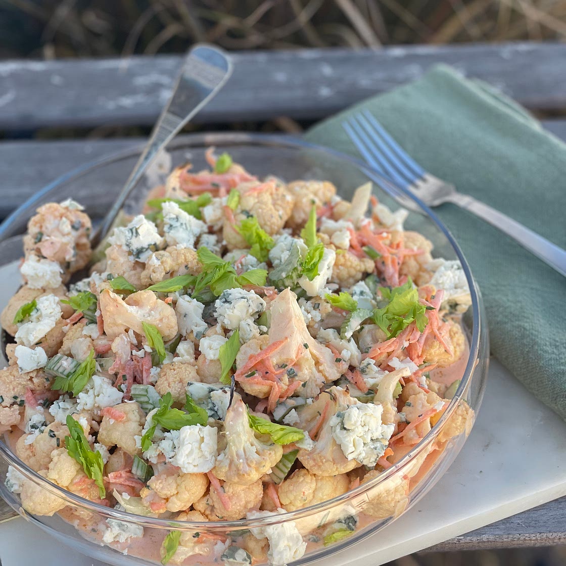 Buffalo Cauliflower Salad