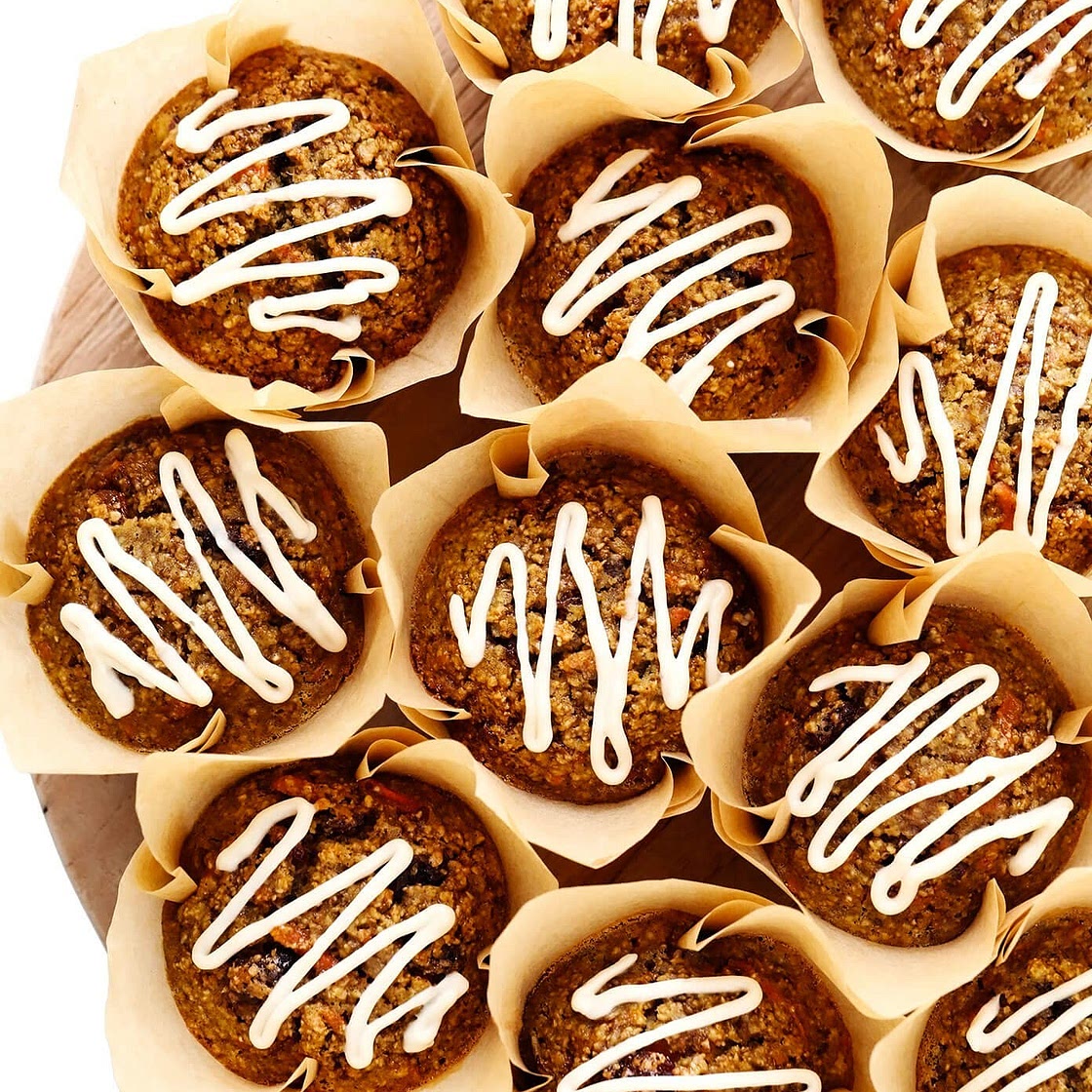 Healthy Carrot Cake Muffins