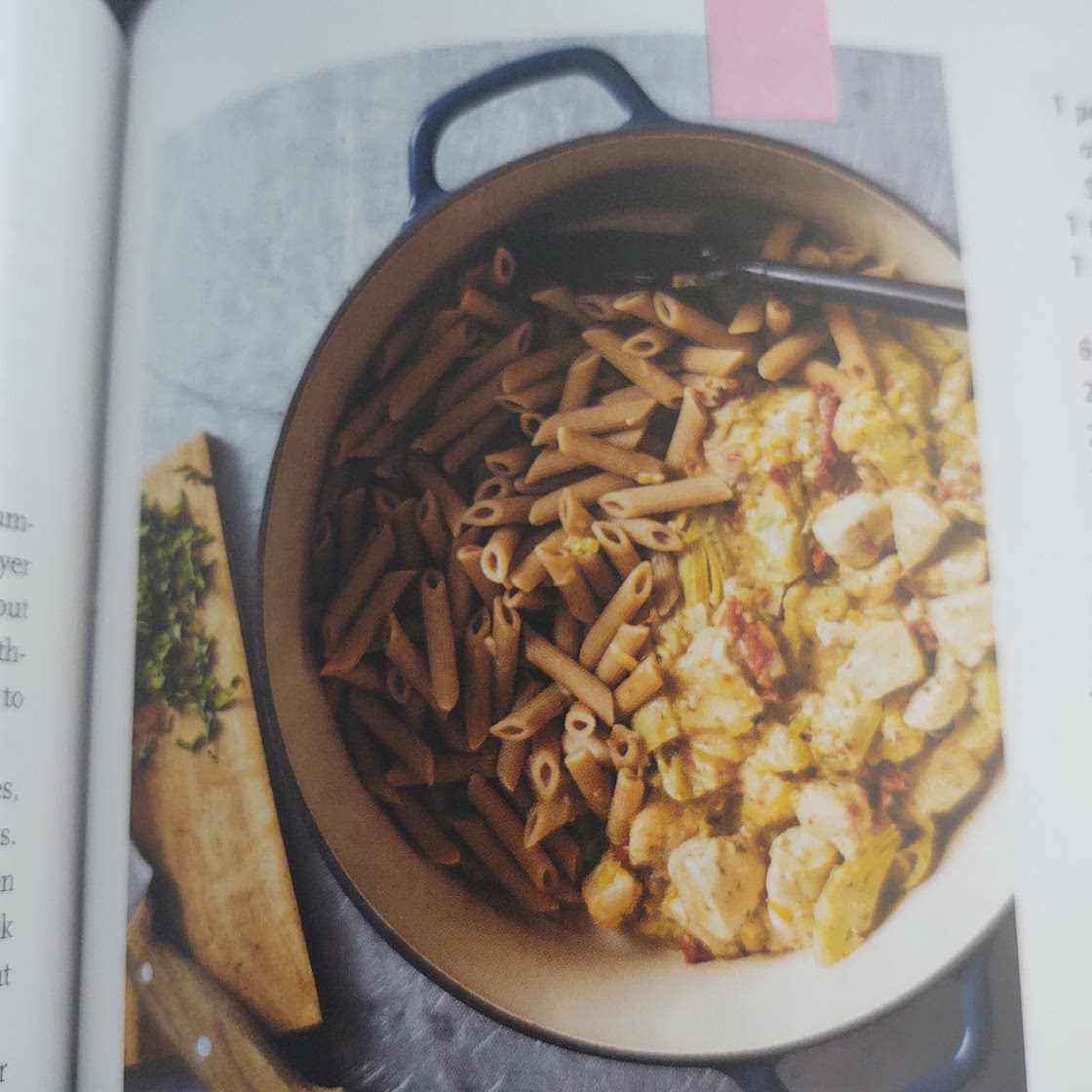 Lemon Penne, Chicken, Sun Dried tomatoes p 163