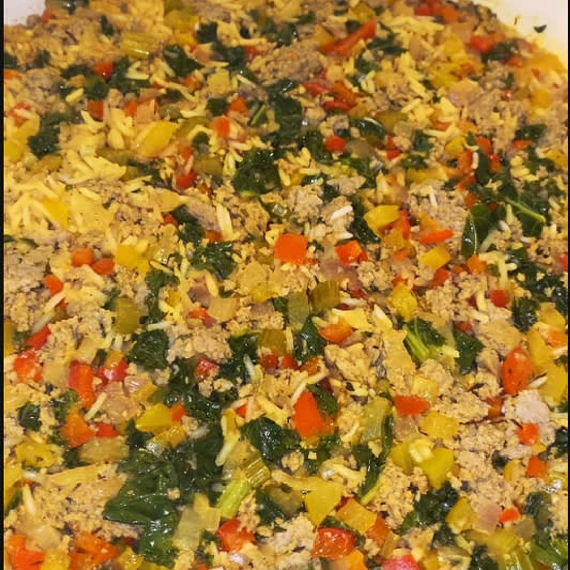 Dirty rice with ground turkey 