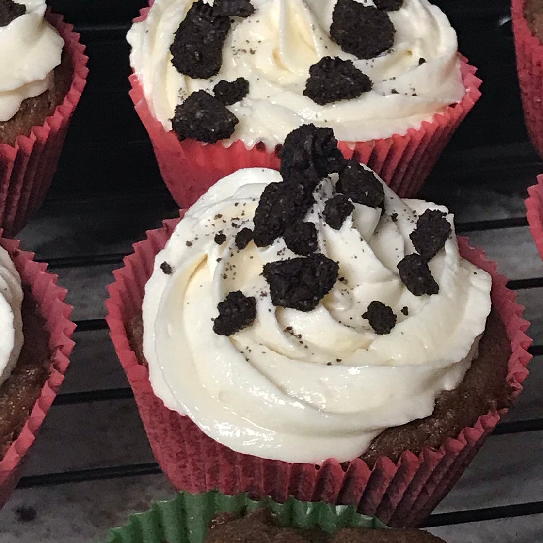 Oreo Peanut Butter Brownie Cupcakes