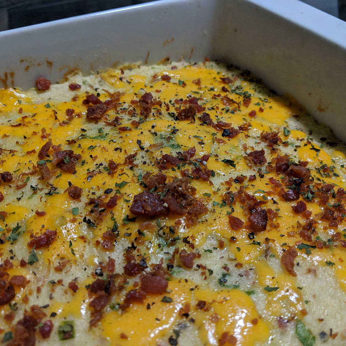 Twice Baked Potato Casserole With Bacon