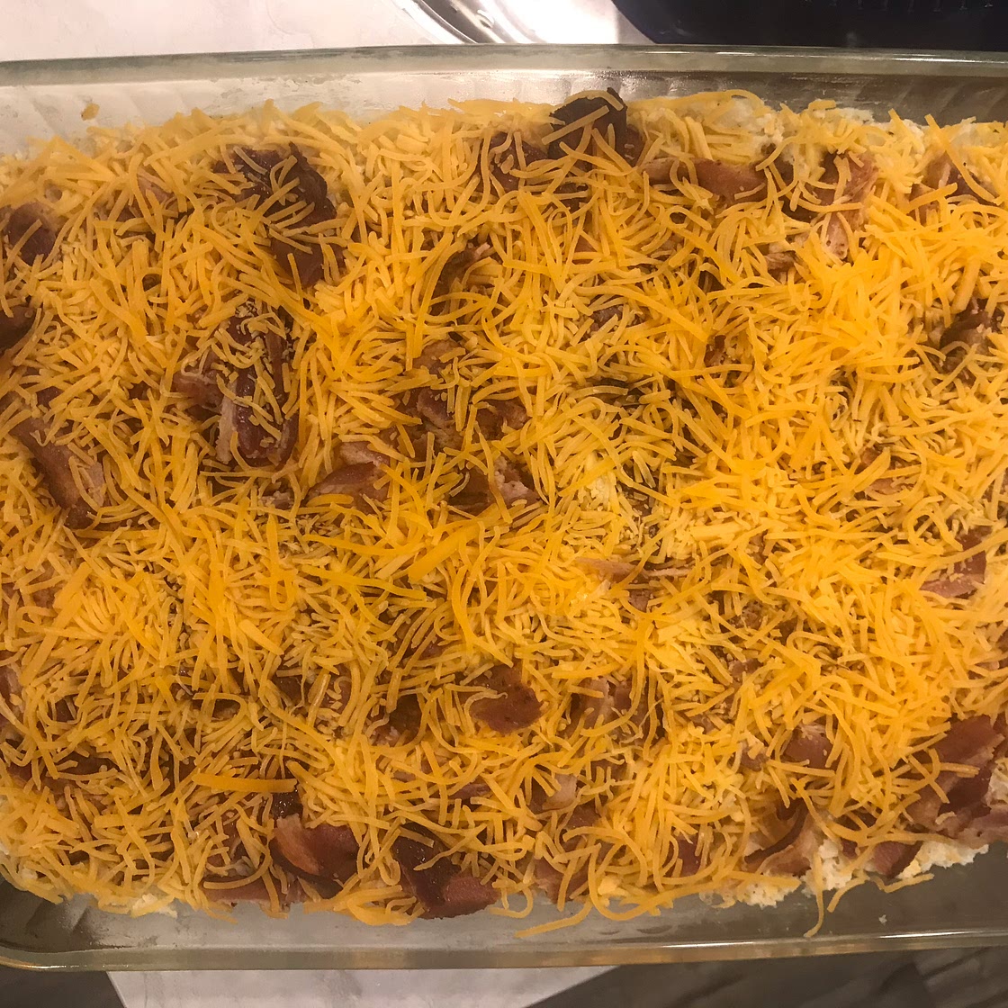 Twice Baked Potato Casserole With Bacon
