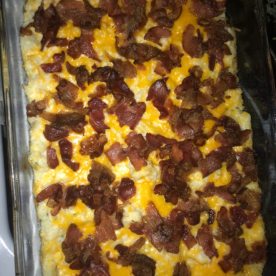 Twice Baked Potato Casserole With Bacon