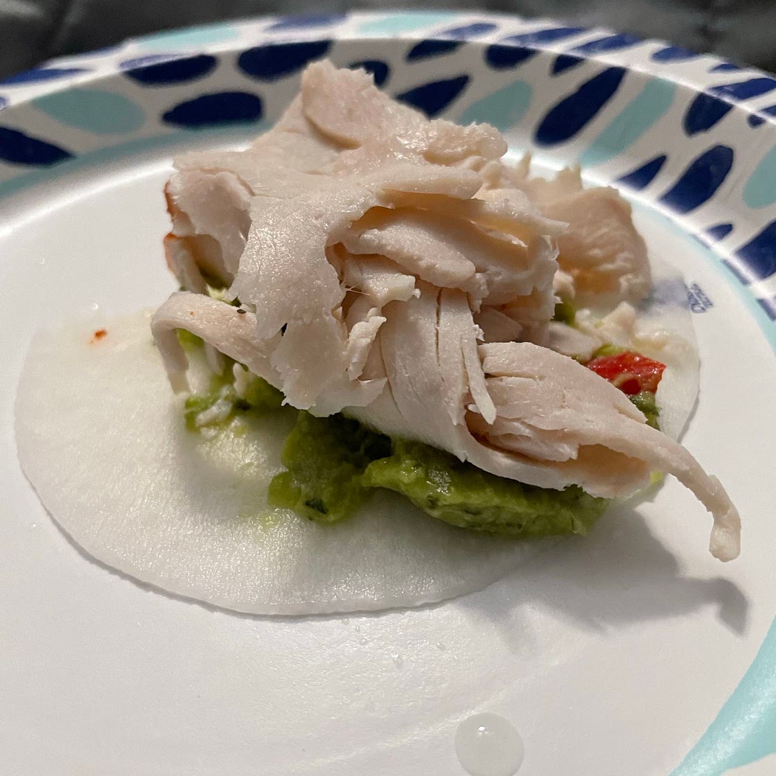 Jicama Turkey Guac wrap