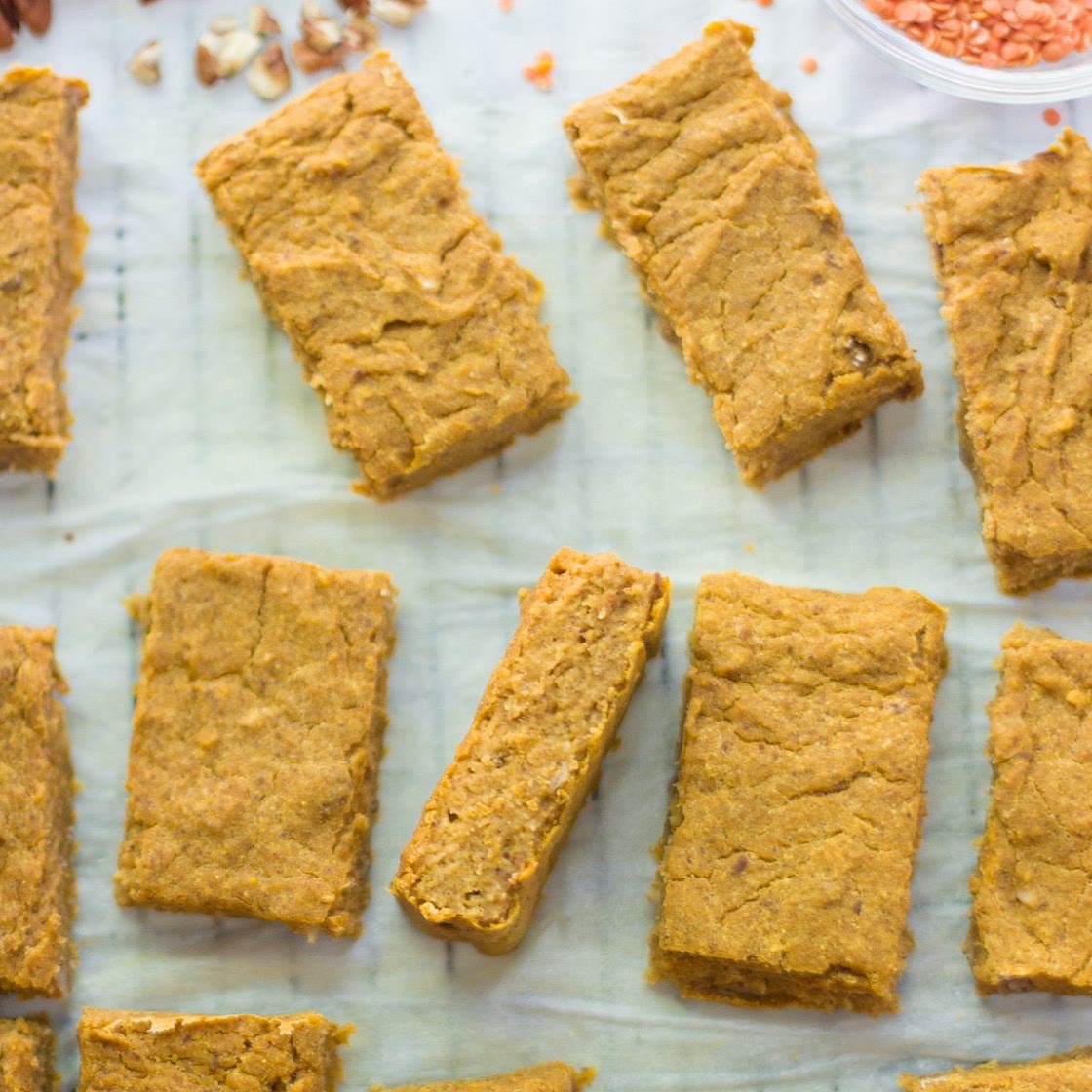 Pumpkin Oatmeal Bars with Lentils