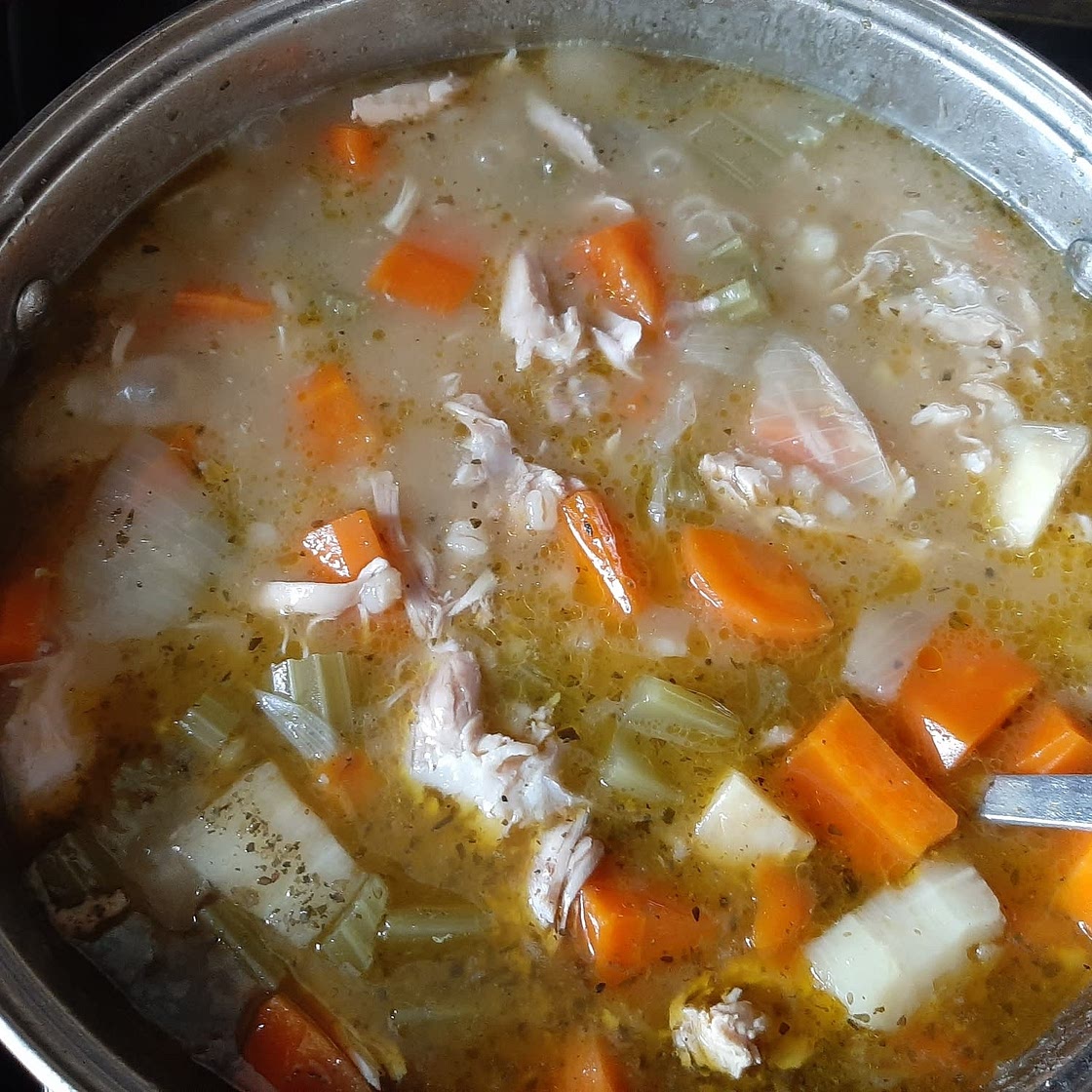 Chicken heart warming winter stew.