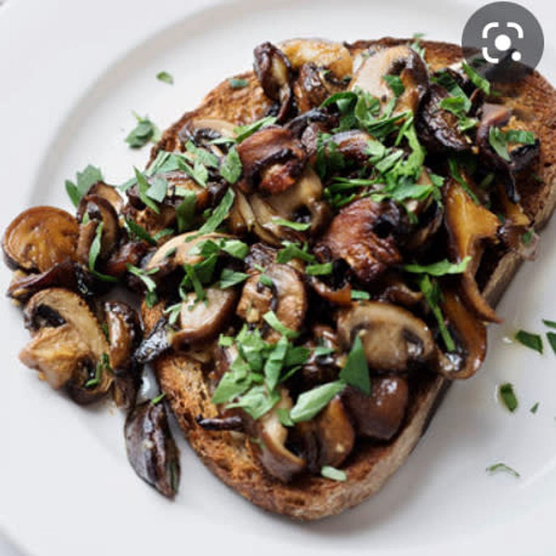Mustard Mushrooms on Granary