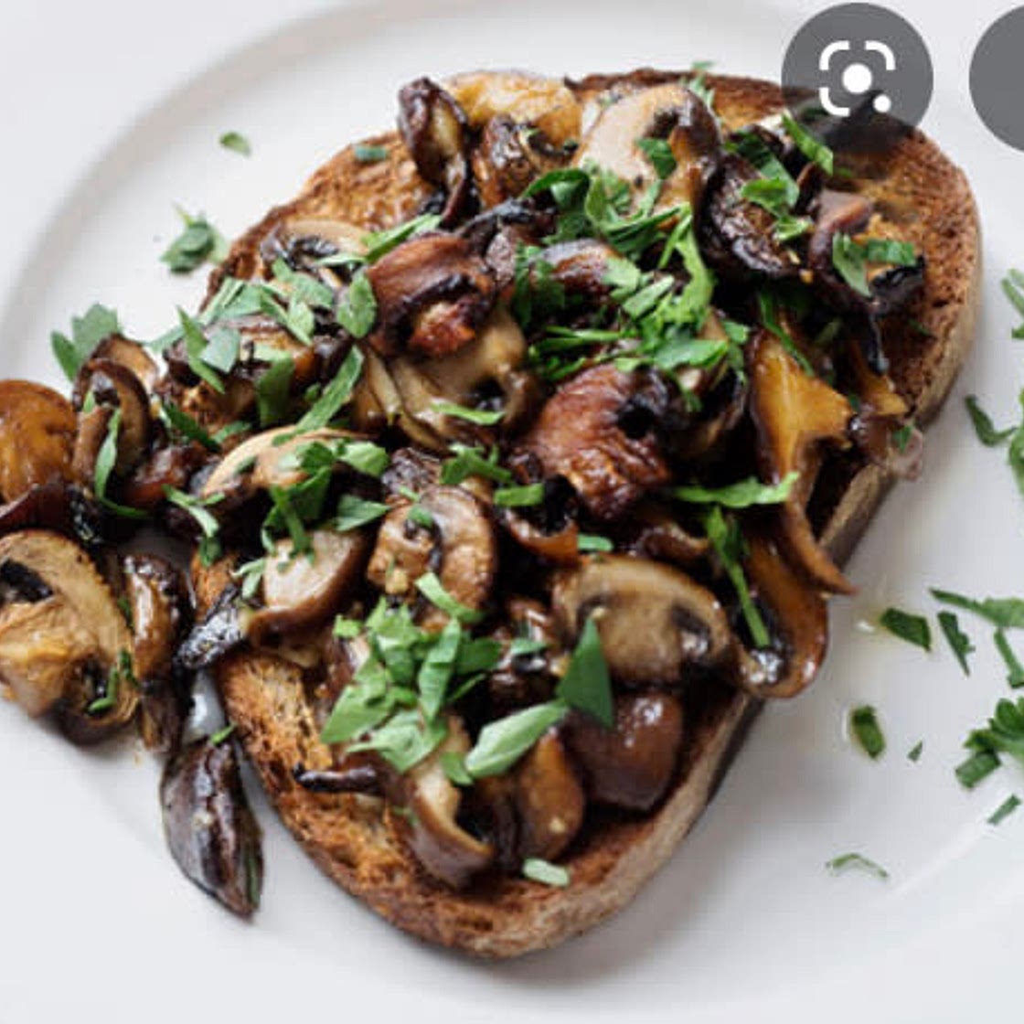 Mustard Mushrooms on Granary