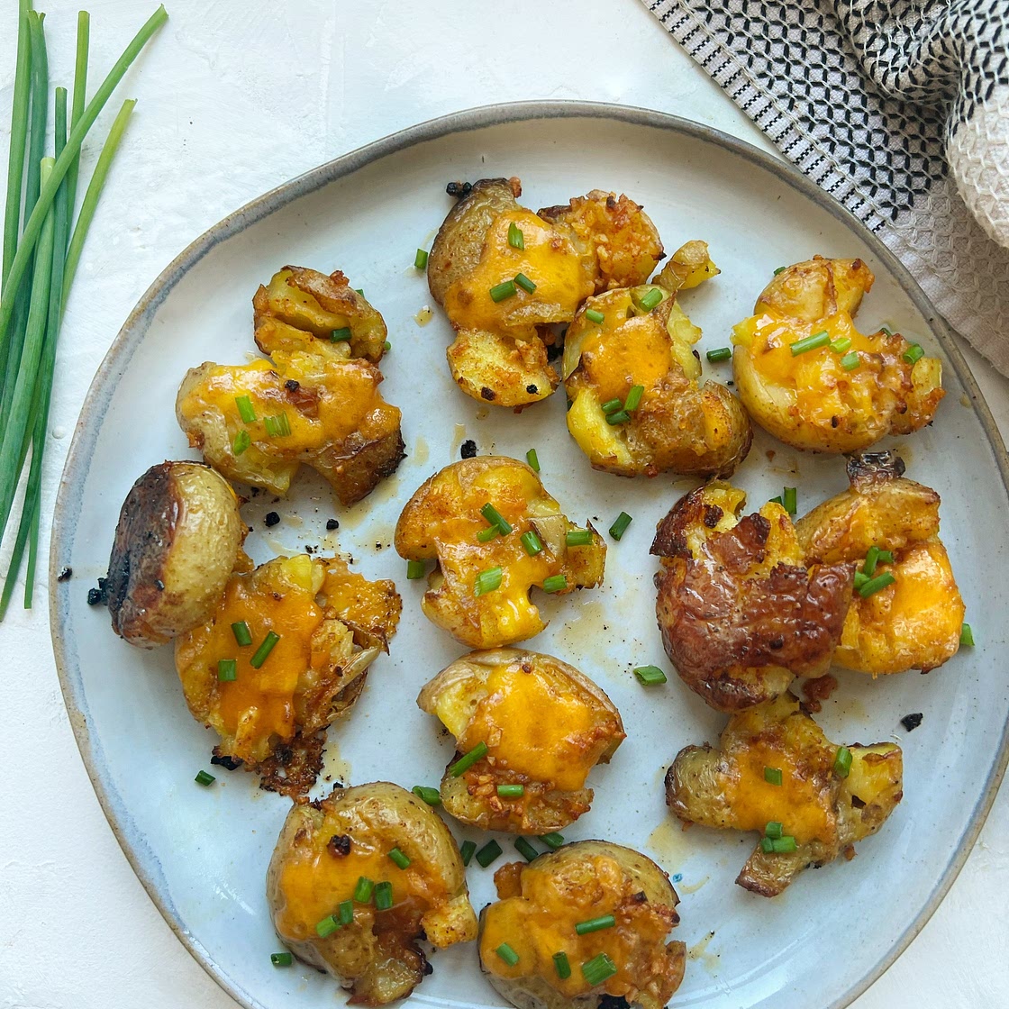 Cheesy, Crispy Smashed Potatoes — Sammi Brondo | NYC based Registered Dietitian Nutritionist