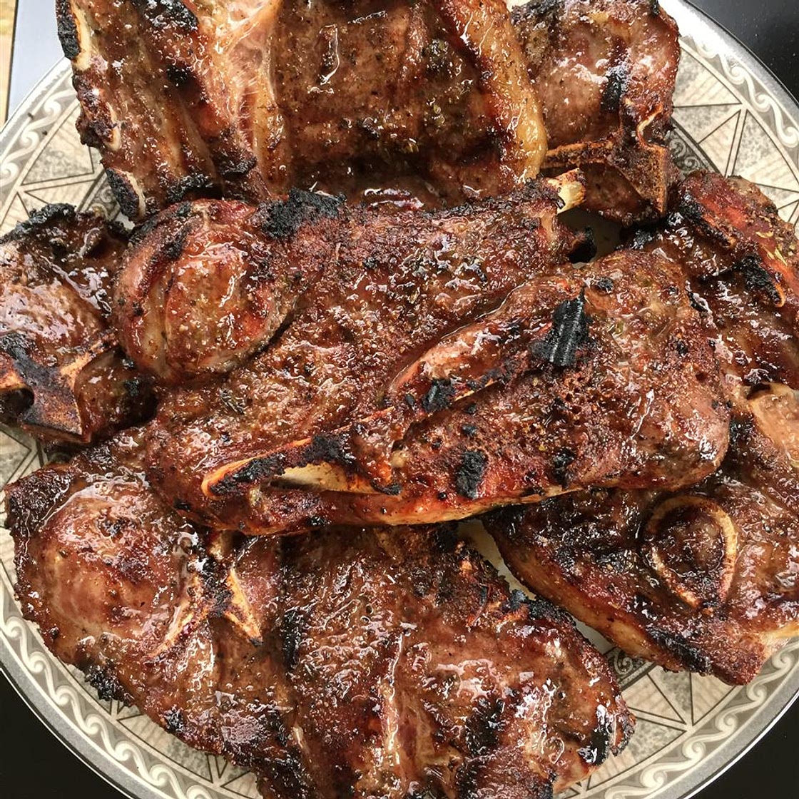 Grilled Lamb with Brown Sugar Glaze