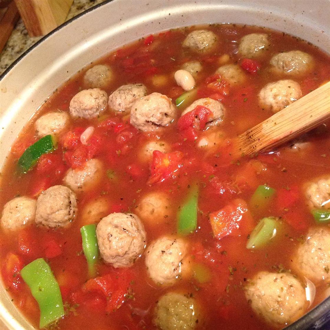 Hearty Italian Meatball Soup