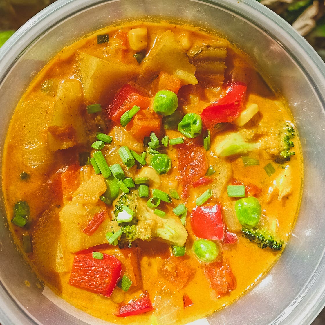Sweet Potato Curry with Garden Pea & Mix Vegetables