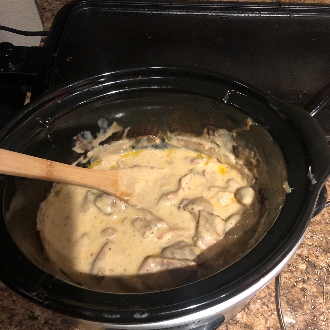 Slow Cooker Chicken Stroganoff