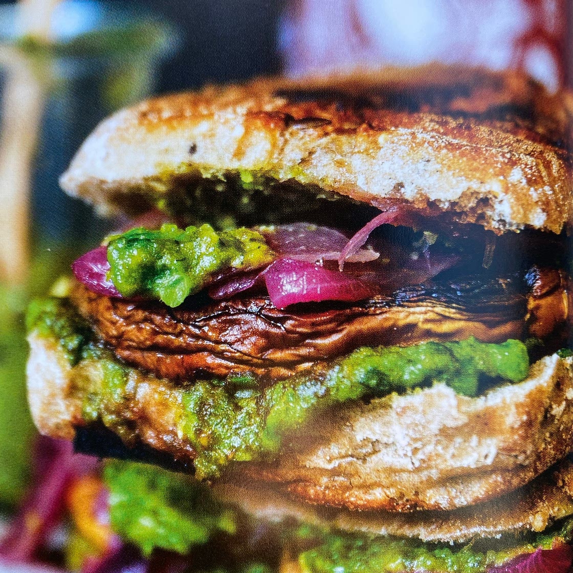 PORTOBELLO MUSHROOM PANINI WITH HERB PESTO