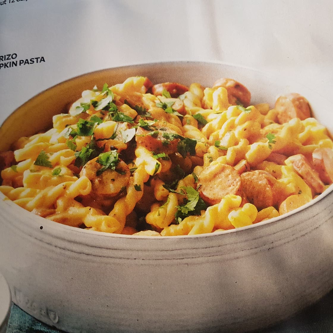 Chorizo Pumpkin Pasta