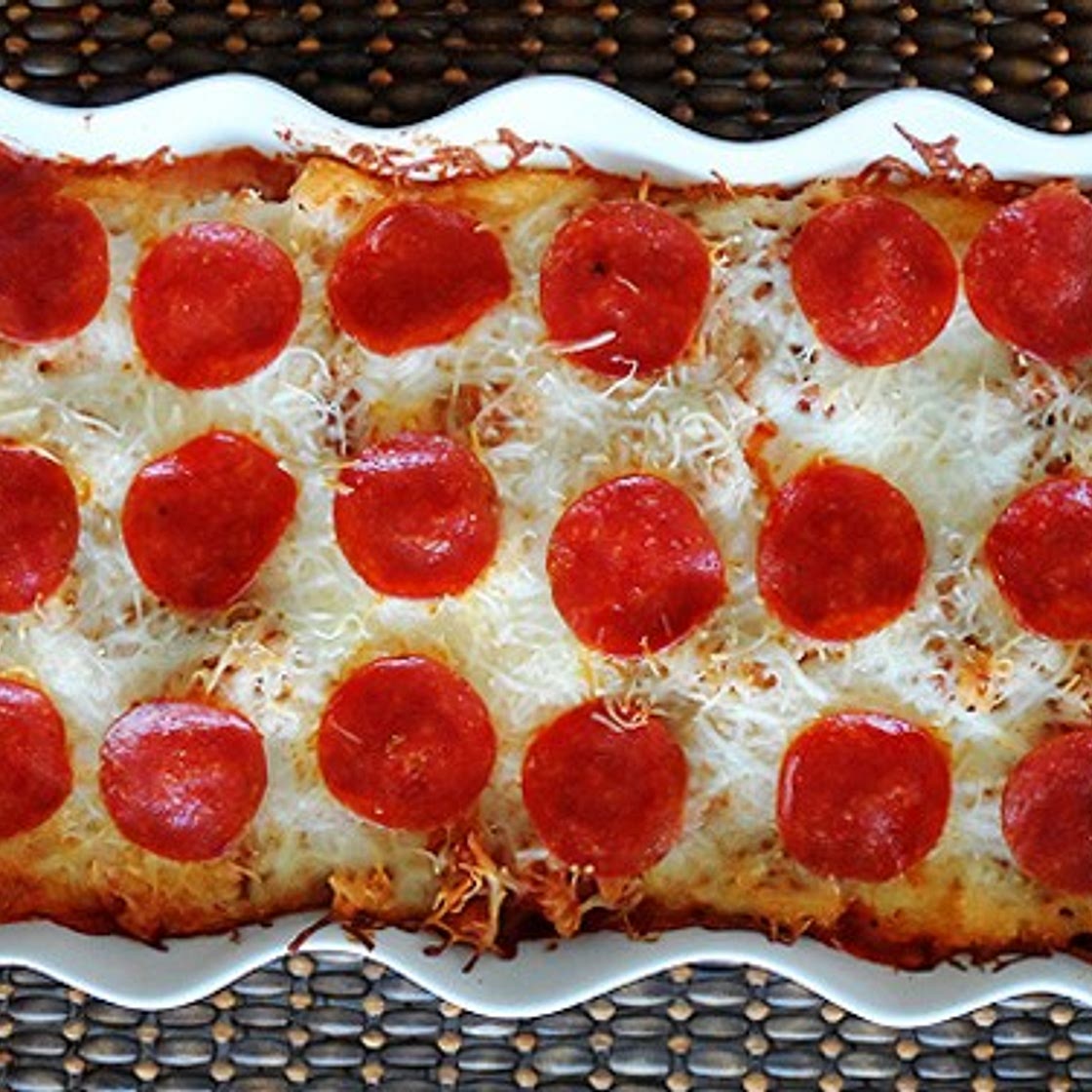 Sausage & Pepperoni Pizza Casserole