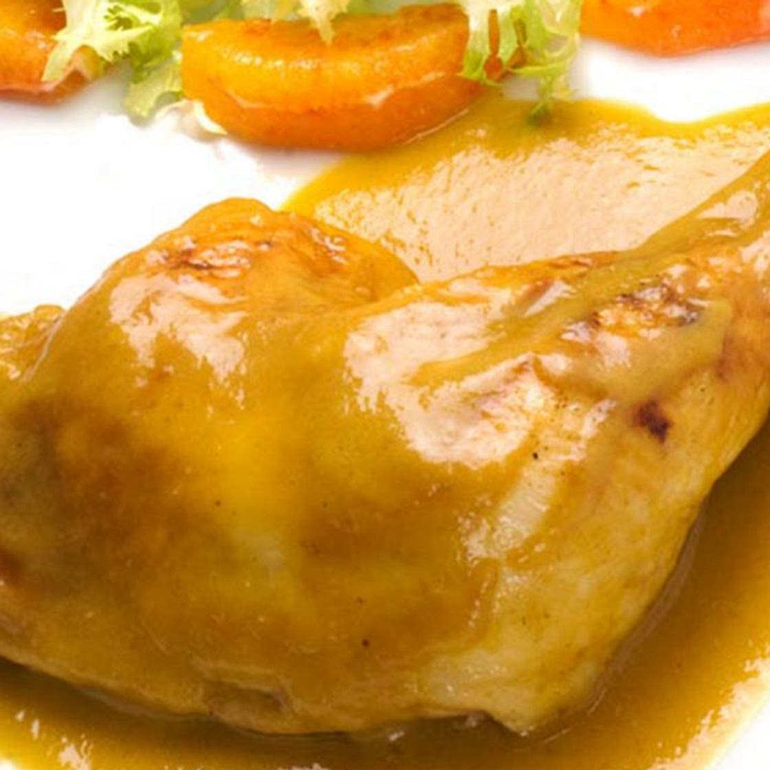 Muslos de pollo a la naranja