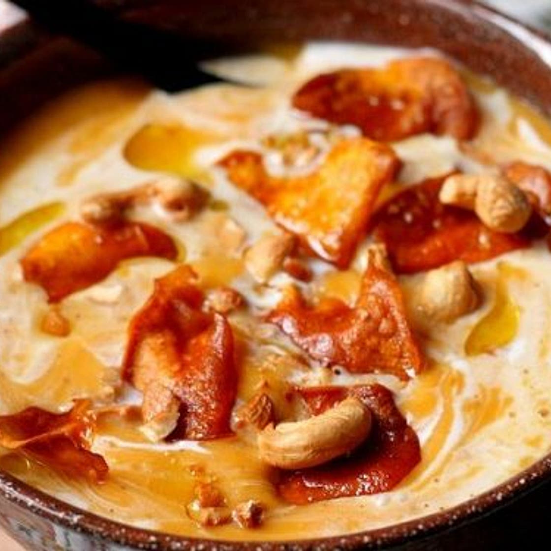 Velouté de patate douce au lait de coco et épices