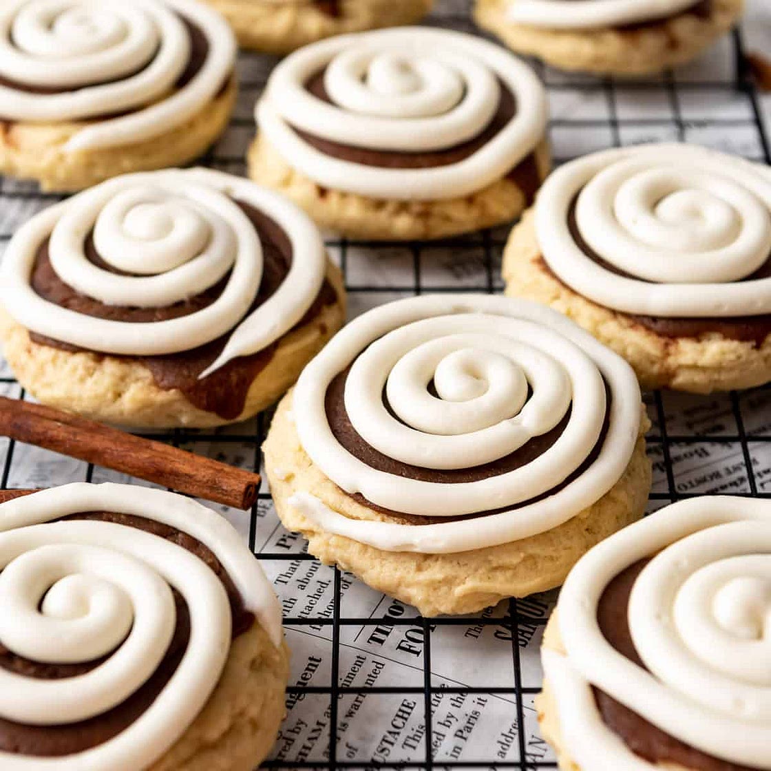 Copycat Crumbl Cinnamon Swirl Cookies