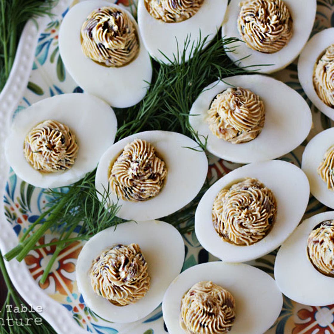 Lithuanian-Inspired Deviled Eggs with Mushrooms