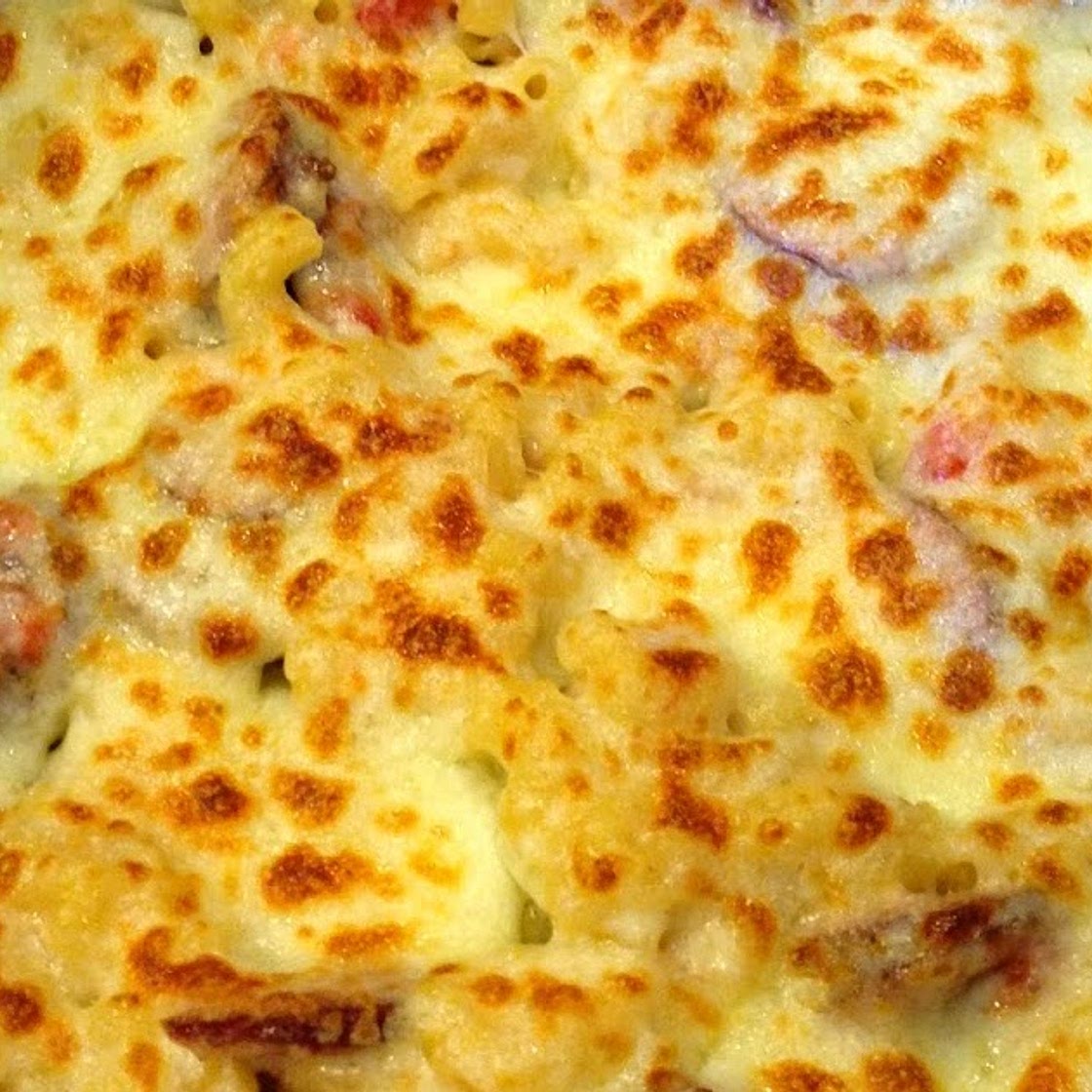 CREAMY AND CHEESY KIELBASA AND PASTA ONE POT MEAL