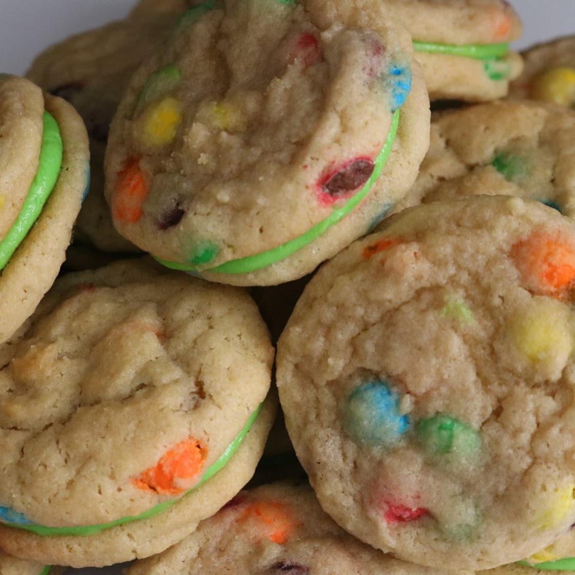 M & M Cookie Sandwiches