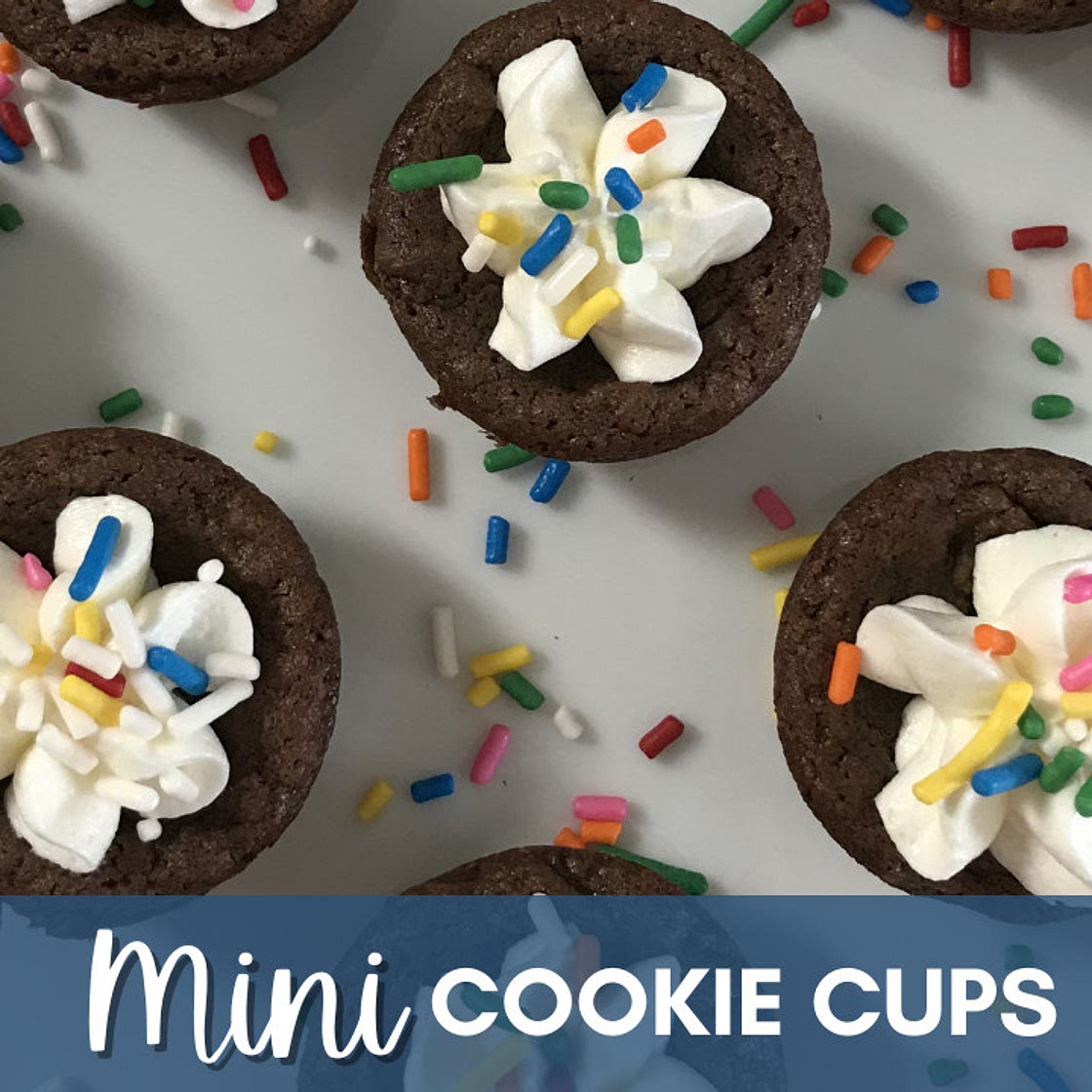Mini M&M Cookie Cups