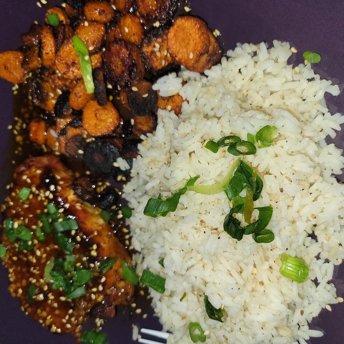 Bulgogi Pork Tenderloin with Roasted Carrots & Lime Rice