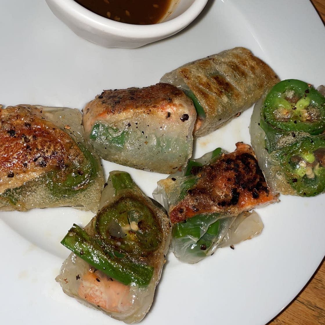 Salmon Firecracker Dumplings