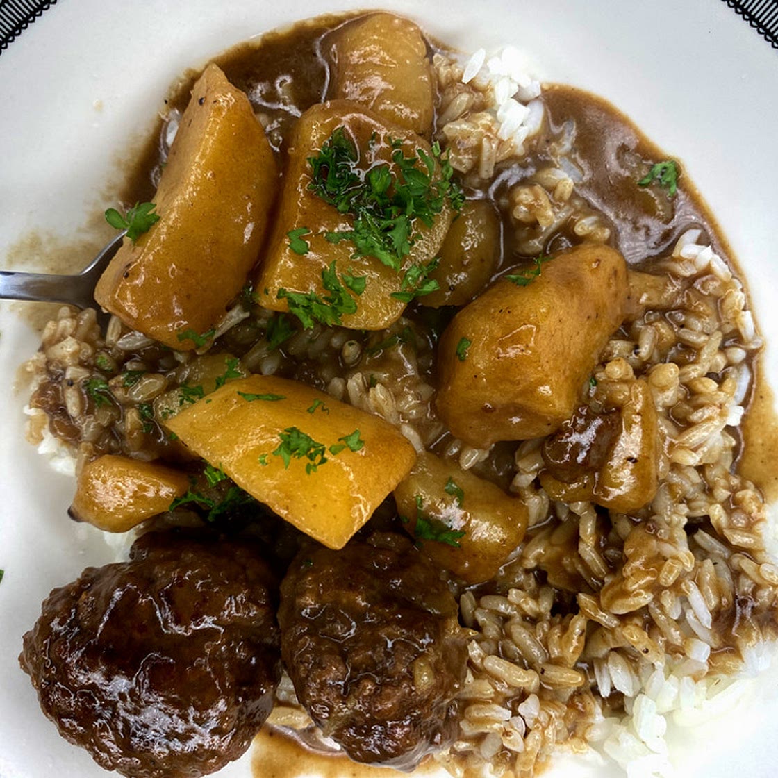 Meatball & Potato Stew