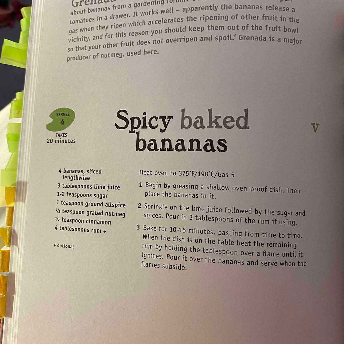 Spicy baked bananas 