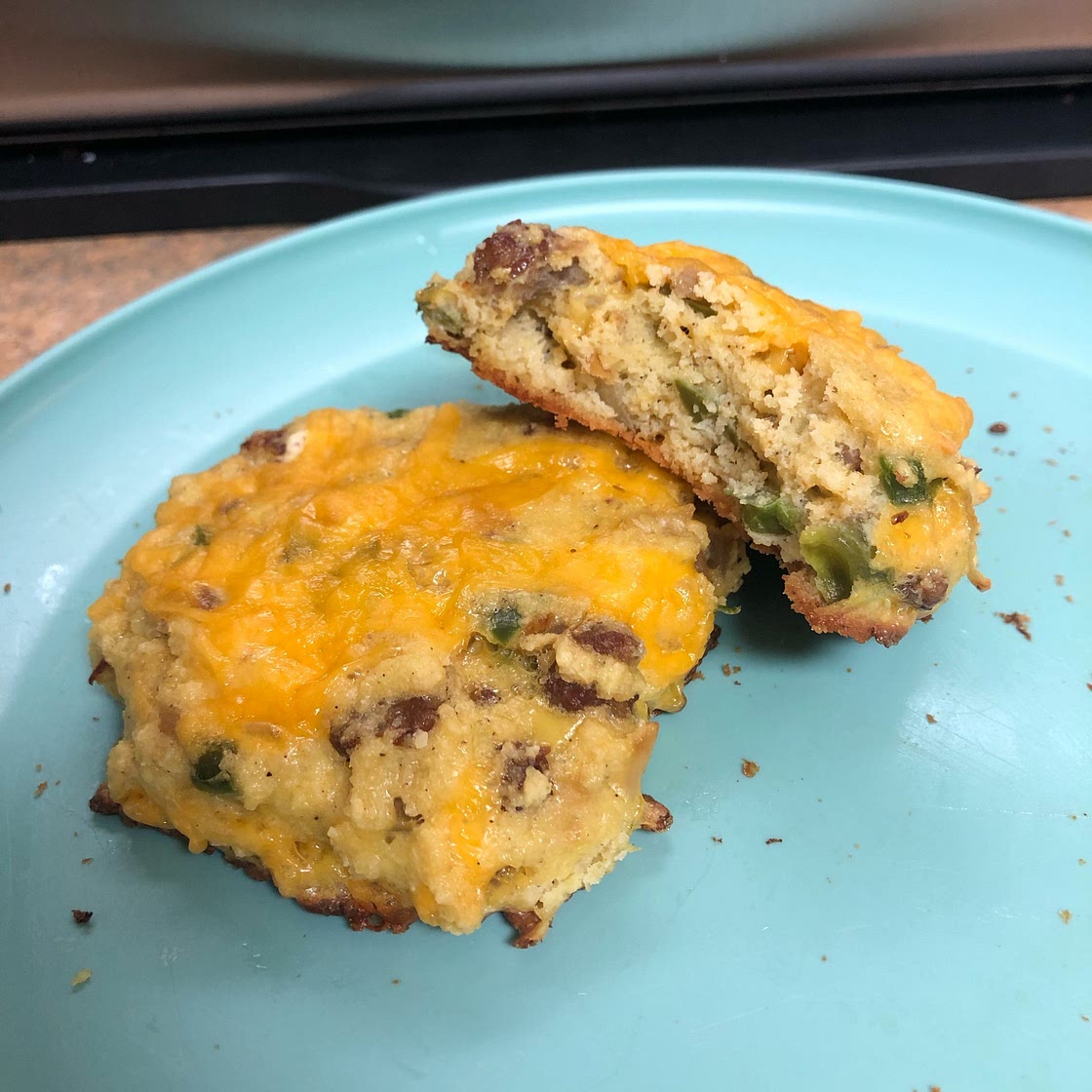 Healthy Savory Keto Breakfast Cookies - low carb, gluten free