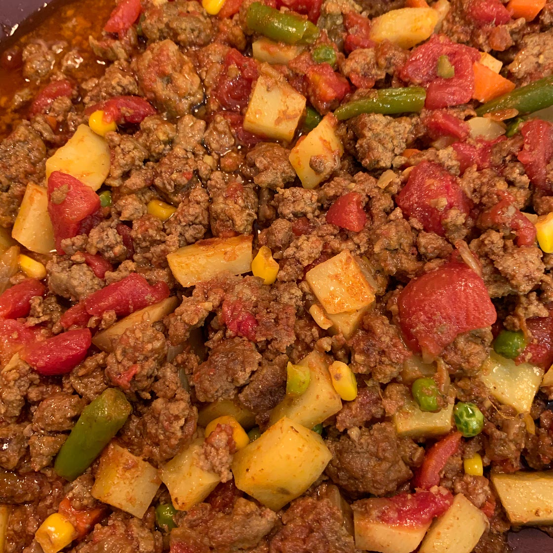 Keema Aloo (Ground Beef and Potatoes)