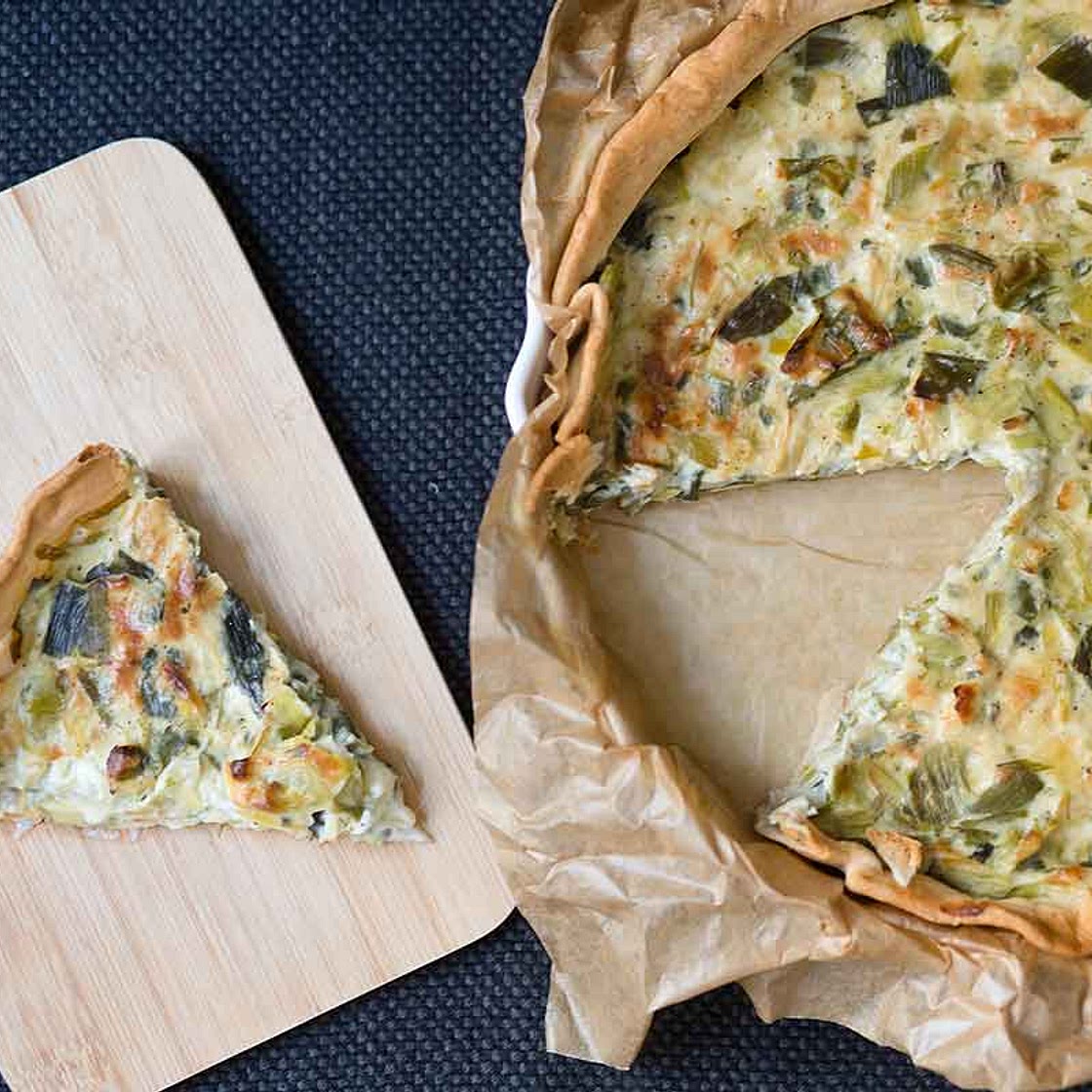 Quiche fondante aux poireaux