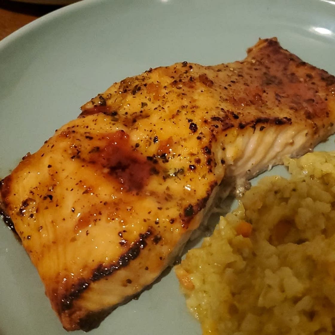 Blood Orange Honey Glazed Salmon