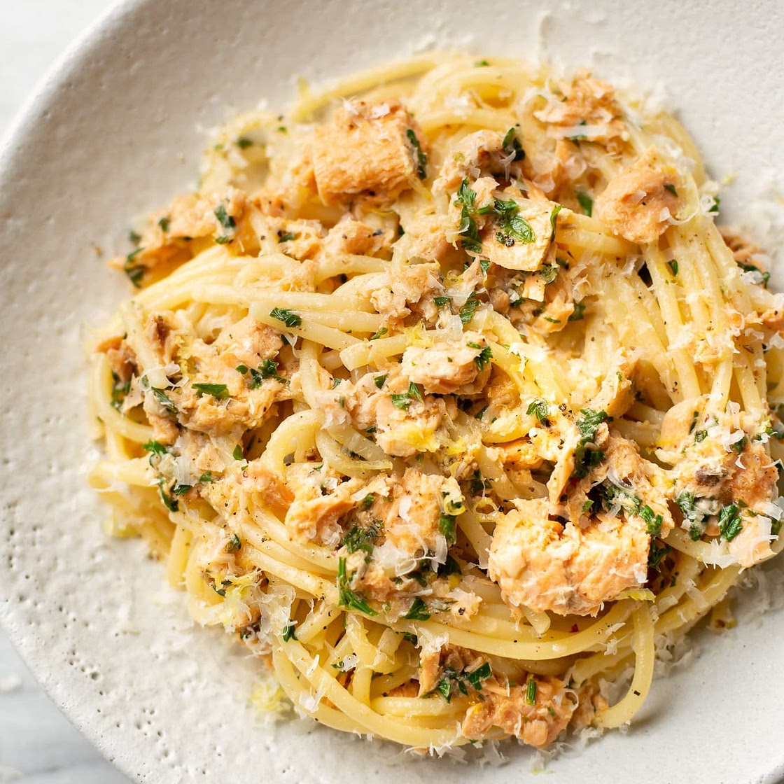 Canned Salmon Pasta