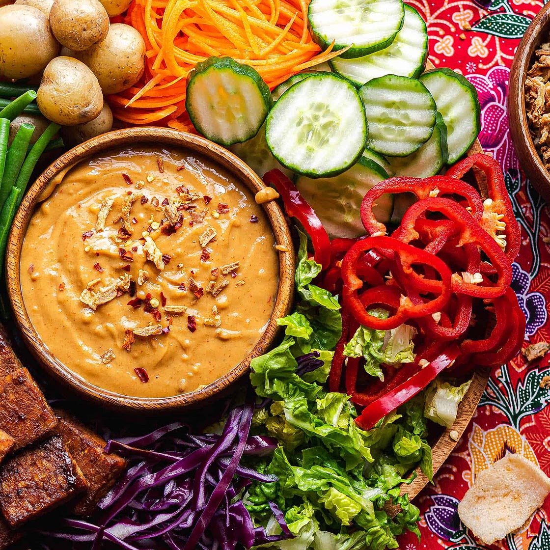 Indonesian gado-gado salad