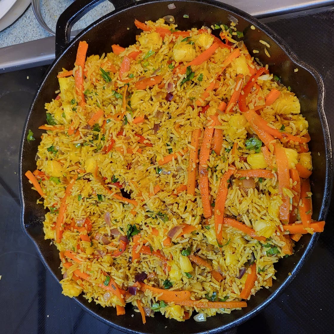 Thai Pineapple Fried Rice Recipe (Vegan)