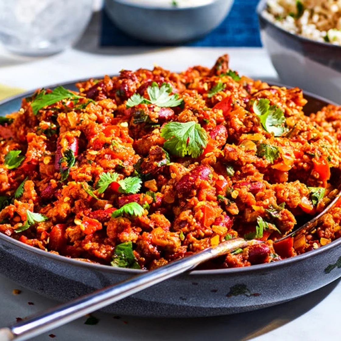 Quorn mince chilli con carne