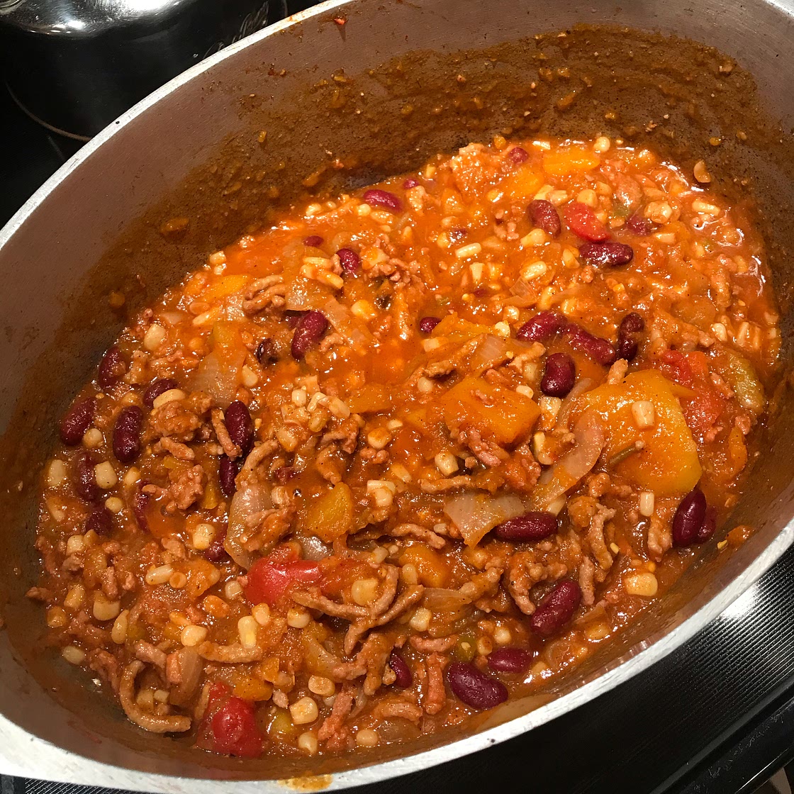 Butternut Squash and Turkey Chili
