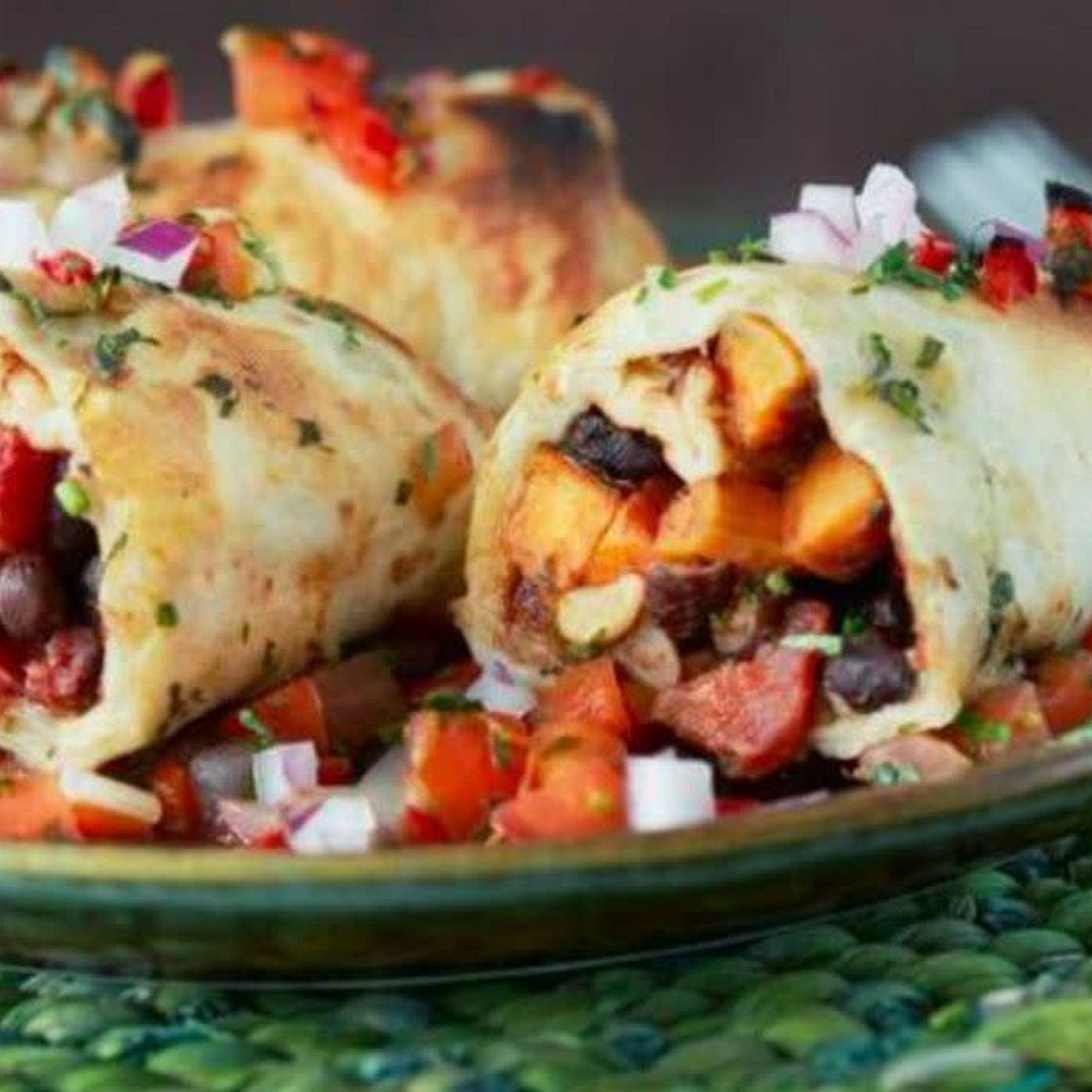 Sweet Potato Black Bean Enchiladas